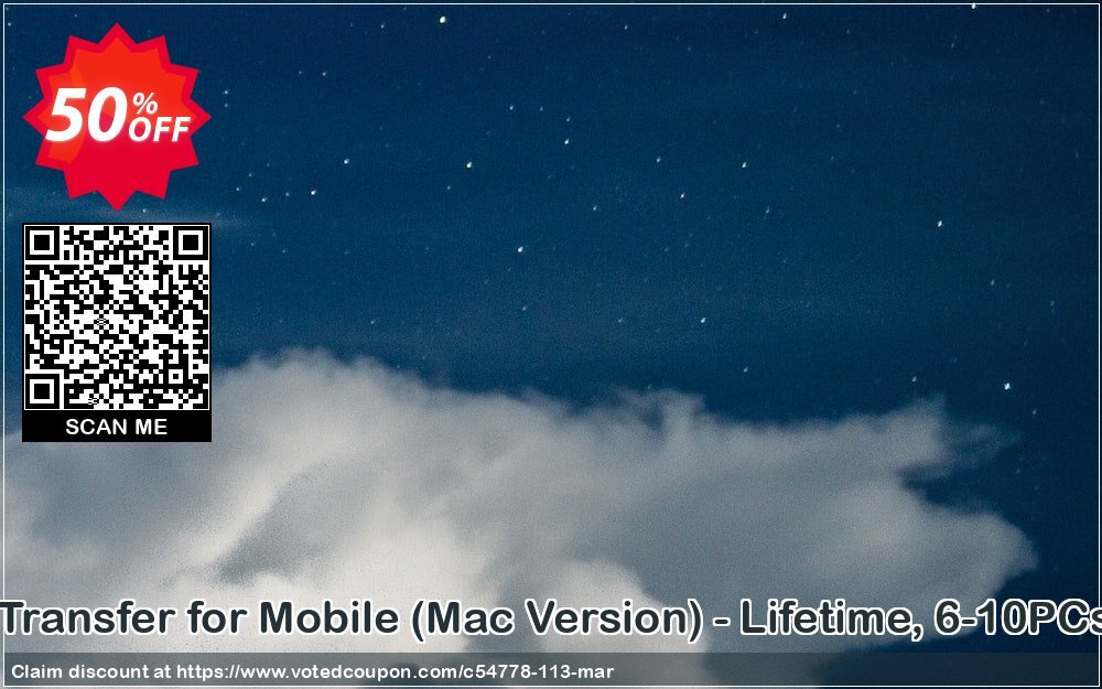 MobiKin Transfer for Mobile, MAC Version - Lifetime, 6-10PCs Plan voted-on promotion codes