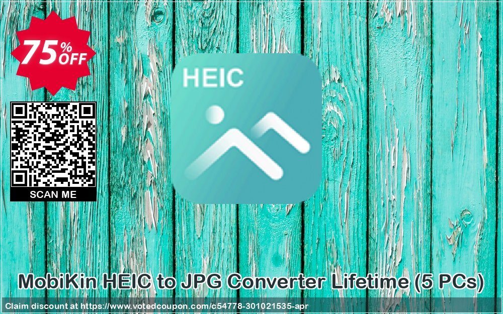 MobiKin HEIC to JPG Converter Lifetime, 5 PCs  Coupon, discount 80% OFF MobiKin HEIC to JPG Converter Lifetime (5 PCs), verified. Promotion: Awful deals code of MobiKin HEIC to JPG Converter Lifetime (5 PCs), tested & approved