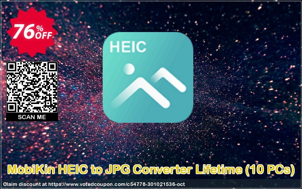 MobiKin HEIC to JPG Converter Lifetime, 10 PCs  Coupon, discount 80% OFF MobiKin HEIC to JPG Converter Lifetime (10 PCs), verified. Promotion: Awful deals code of MobiKin HEIC to JPG Converter Lifetime (10 PCs), tested & approved