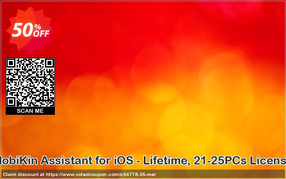 MobiKin Assistant for iOS - Lifetime, 21-25PCs Plan Coupon, discount 50% OFF. Promotion: 