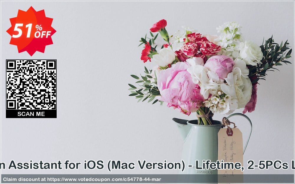 MobiKin Assistant for iOS, MAC Version - Lifetime, 2-5PCs Plan Coupon, discount 50% OFF. Promotion: 