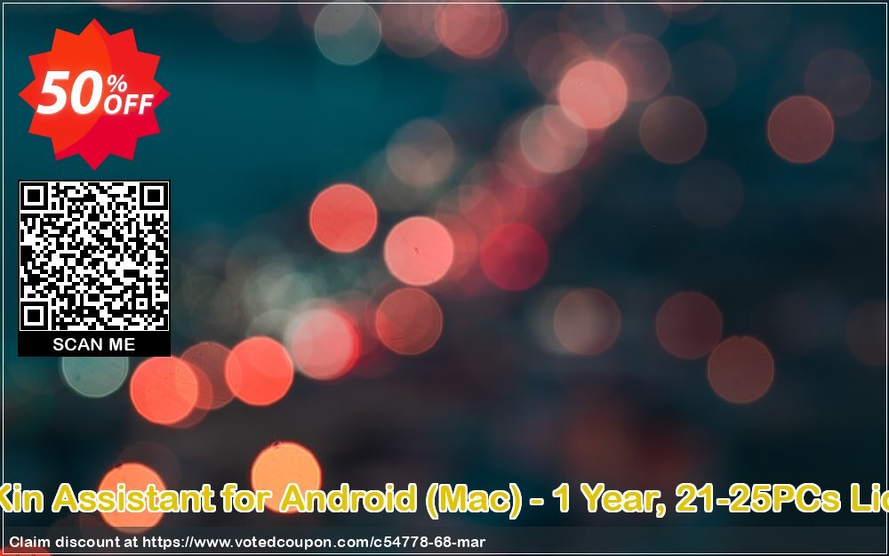 MobiKin Assistant for Android, MAC - Yearly, 21-25PCs Plan Coupon, discount 50% OFF. Promotion: 