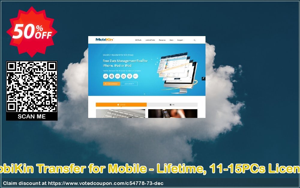 MobiKin Transfer for Mobile - Lifetime, 11-15PCs Plan Coupon, discount 50% OFF. Promotion: 
