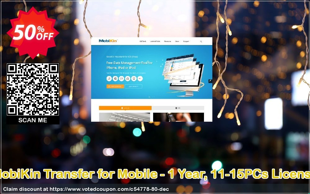 MobiKin Transfer for Mobile - Yearly, 11-15PCs Plan Coupon, discount 50% OFF. Promotion: 