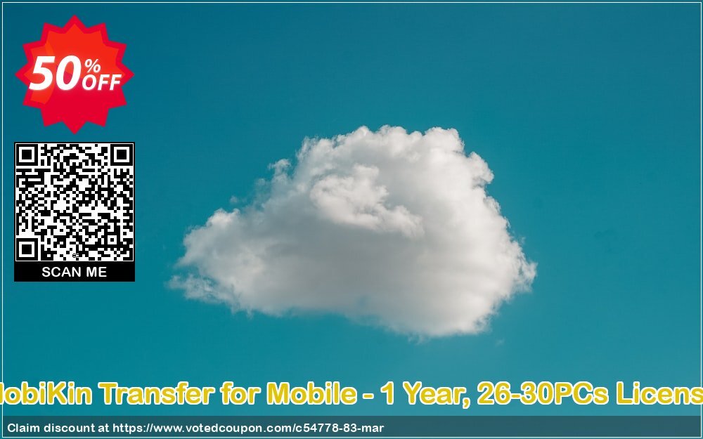 MobiKin Transfer for Mobile - Yearly, 26-30PCs Plan Coupon, discount 50% OFF. Promotion: 