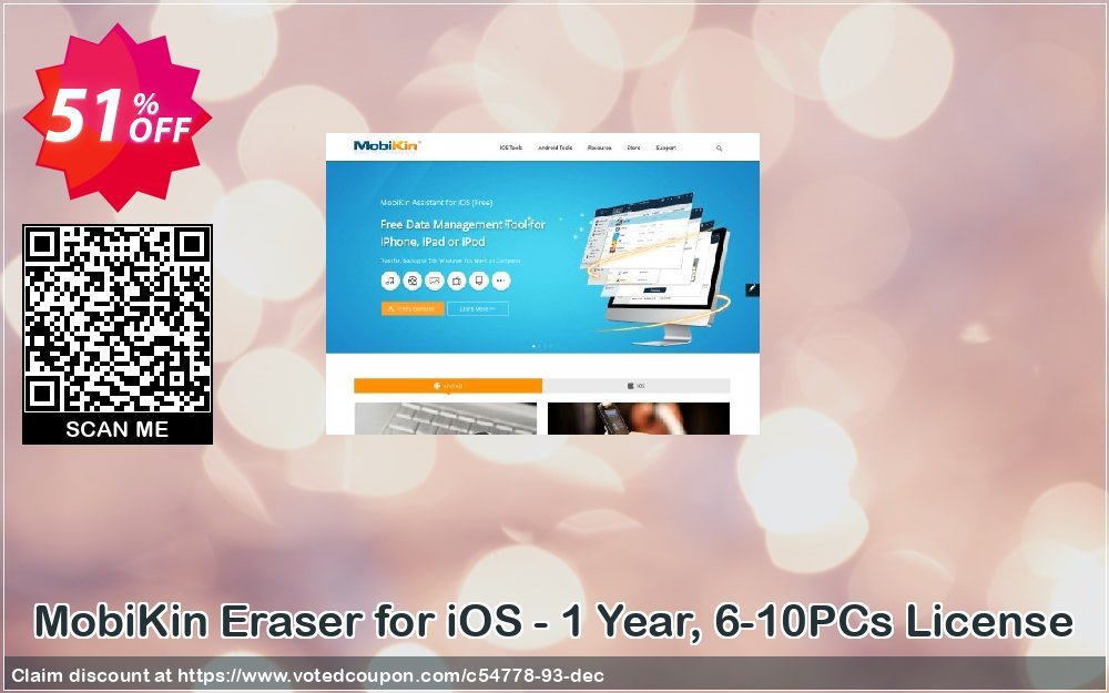 MobiKin Eraser for iOS - Yearly, 6-10PCs Plan Coupon Code Apr 2024, 51% OFF - VotedCoupon