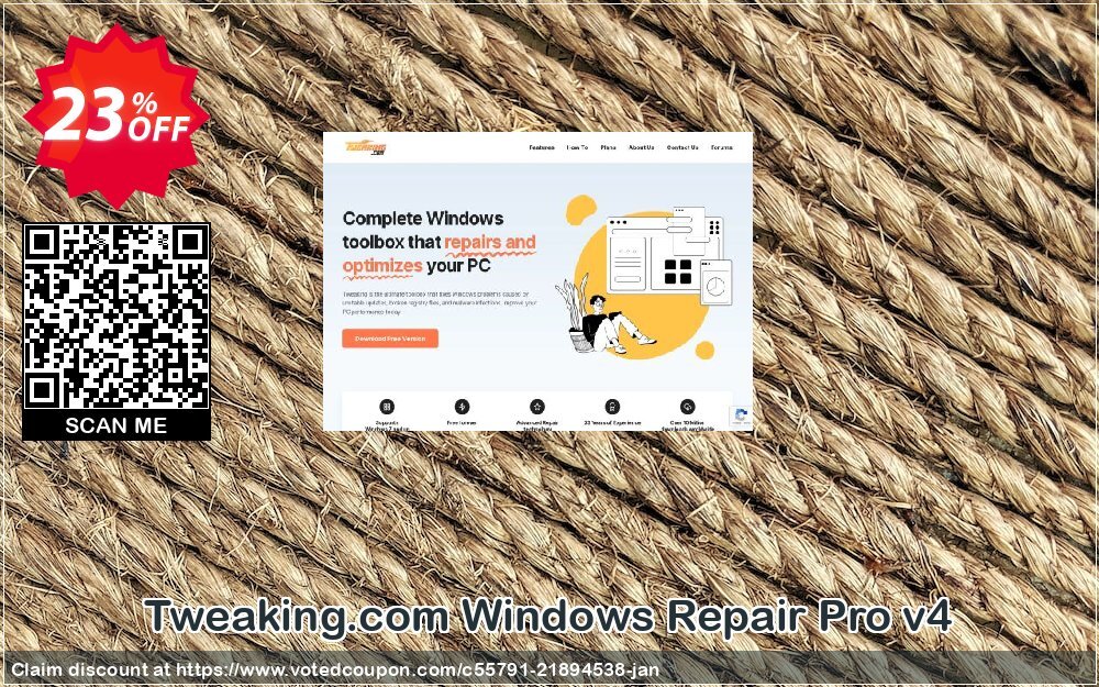 Tweaking.com WINDOWS Repair Pro v4 Coupon, discount Tweaking.com - Windows Repair 2024 Pro v4 - 1 PC License awful promo code 2024. Promotion: awful promo code of Tweaking.com - Windows Repair 2024 Pro v4 - 1 PC License 2024