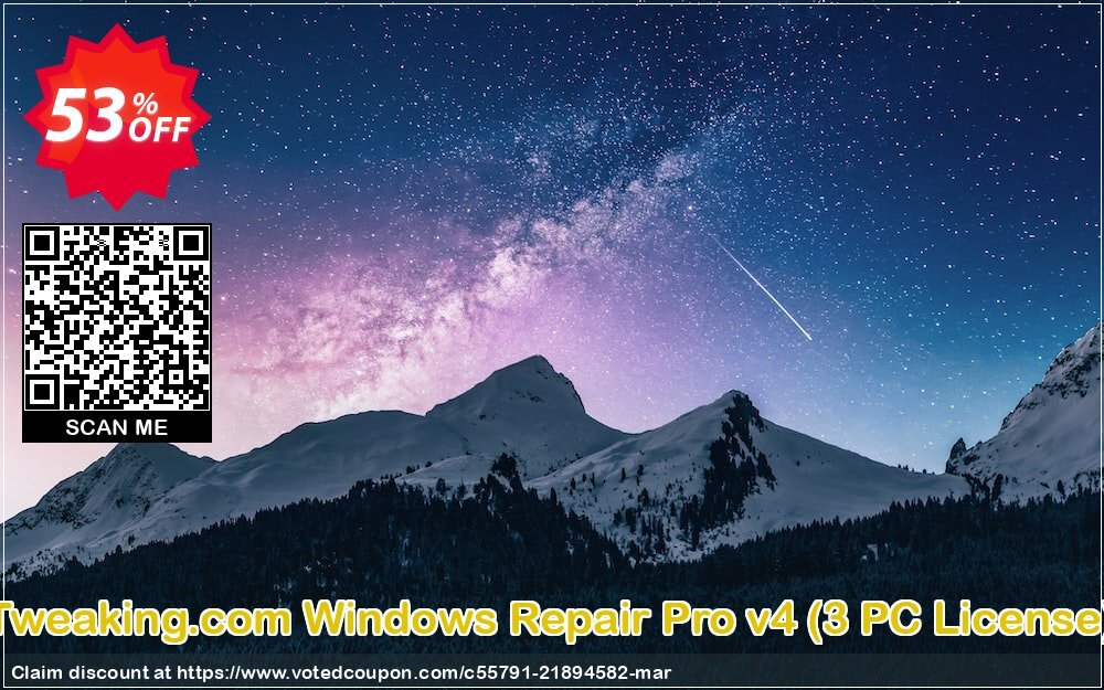 Tweaking.com WINDOWS Repair Pro v4, 3 PC Plan  Coupon, discount Tweaking.com - Windows Repair 2024 Pro v4 - 3 PC License wondrous promotions code 2024. Promotion: wondrous promotions code of Tweaking.com - Windows Repair 2024 Pro v4 - 3 PC License 2024