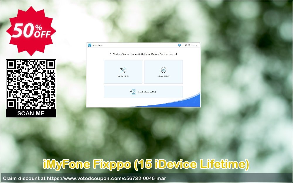 iMyFone Fixppo, 15 iDevice Lifetime  Coupon Code Apr 2024, 50% OFF - VotedCoupon