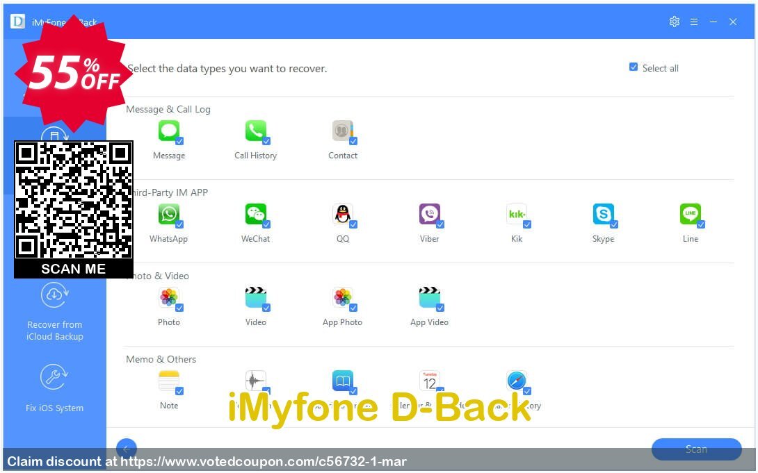 iMyfone D-Back Coupon, discount iMyfone discount (56732). Promotion: iMyfone promo code