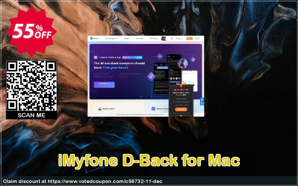 iMyfone D-Back for MAC Coupon Code Oct 2023, 55% OFF - VotedCoupon
