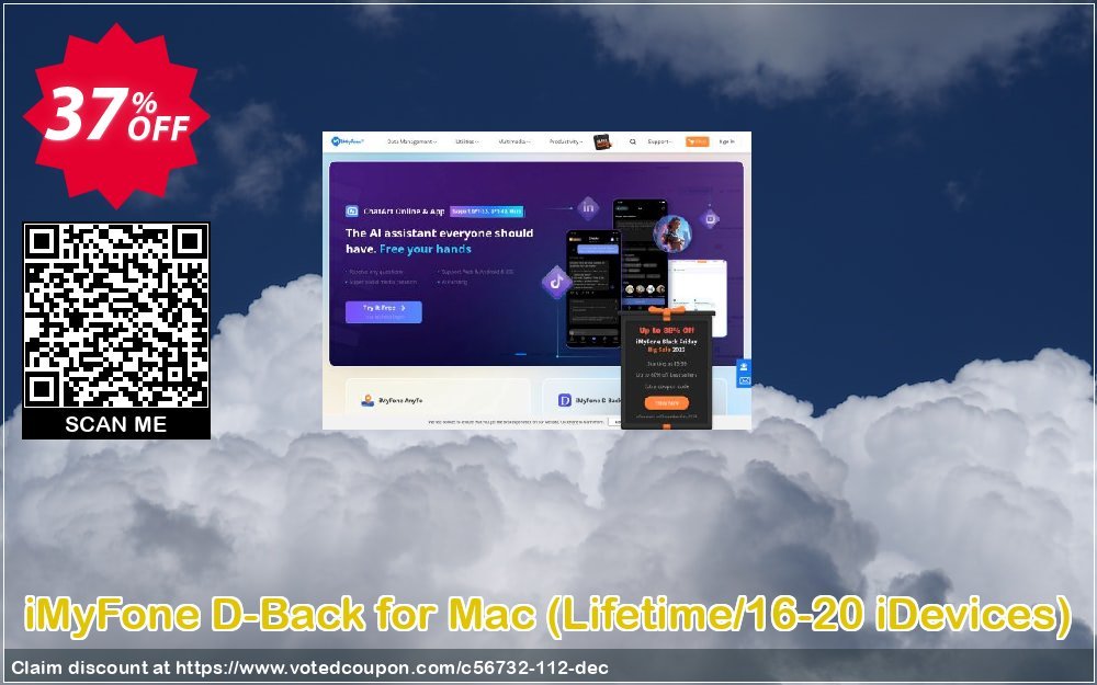 iMyFone D-Back for MAC, Lifetime/16-20 iDevices  Coupon, discount iMyfone discount (56732). Promotion: iMyfone promo code