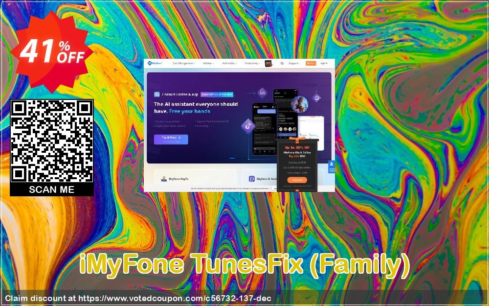 iMyFone TunesFix, Family  Coupon, discount iMyfone discount (56732). Promotion: iMyfone promo code