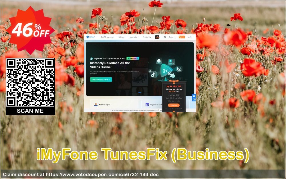 iMyFone TunesFix, Business  Coupon, discount iMyfone discount (56732). Promotion: iMyfone promo code