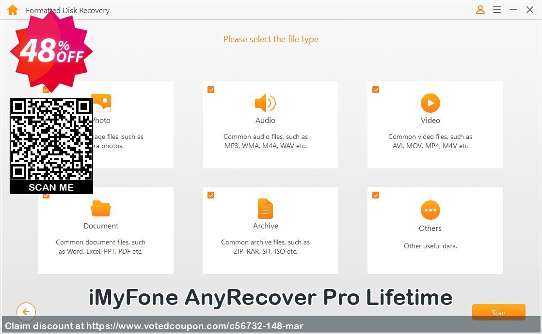 iMyFone AnyRecover Pro Lifetime Coupon Code May 2024, 48% OFF - VotedCoupon