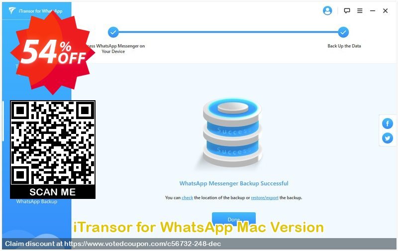 iTransor for WhatsApp MAC Version
