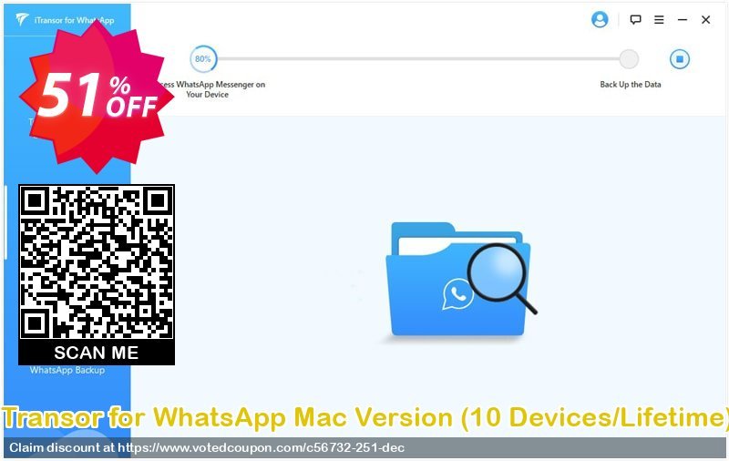 iTransor for WhatsApp MAC Version, 10 Devices/Lifetime 
