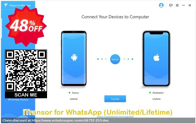 iTransor for WhatsApp, Unlimited/Lifetime  Coupon, discount 48% OFF iTransor for WhatsApp (Unlimited/Lifetime), verified. Promotion: Awful offer code of iTransor for WhatsApp (Unlimited/Lifetime), tested & approved
