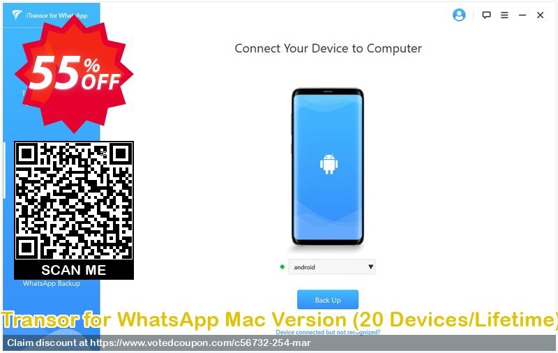 iTransor for WhatsApp MAC Version, 20 Devices/Lifetime 