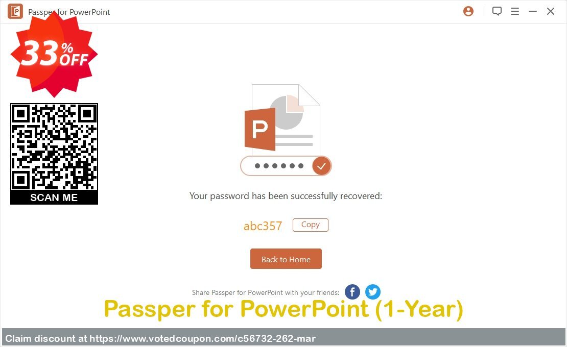 Passper for PowerPoint, 1-Year  Coupon Code Apr 2024, 33% OFF - VotedCoupon