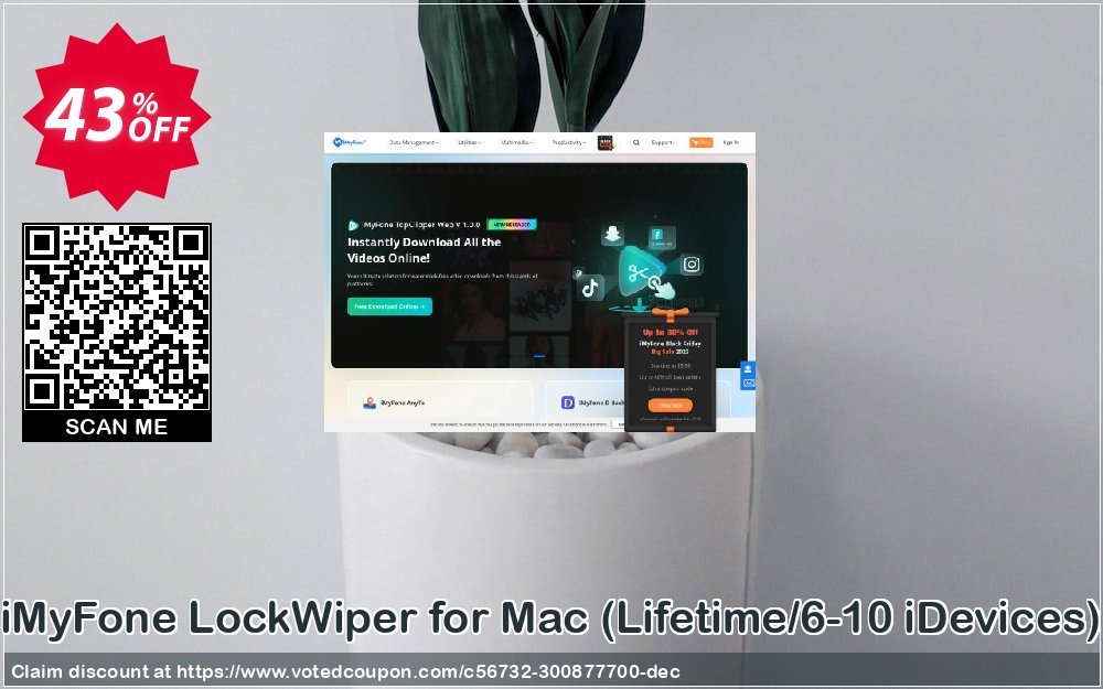 iMyFone LockWiper for MAC, Lifetime/6-10 iDevices  Coupon Code Mar 2024, 43% OFF - VotedCoupon