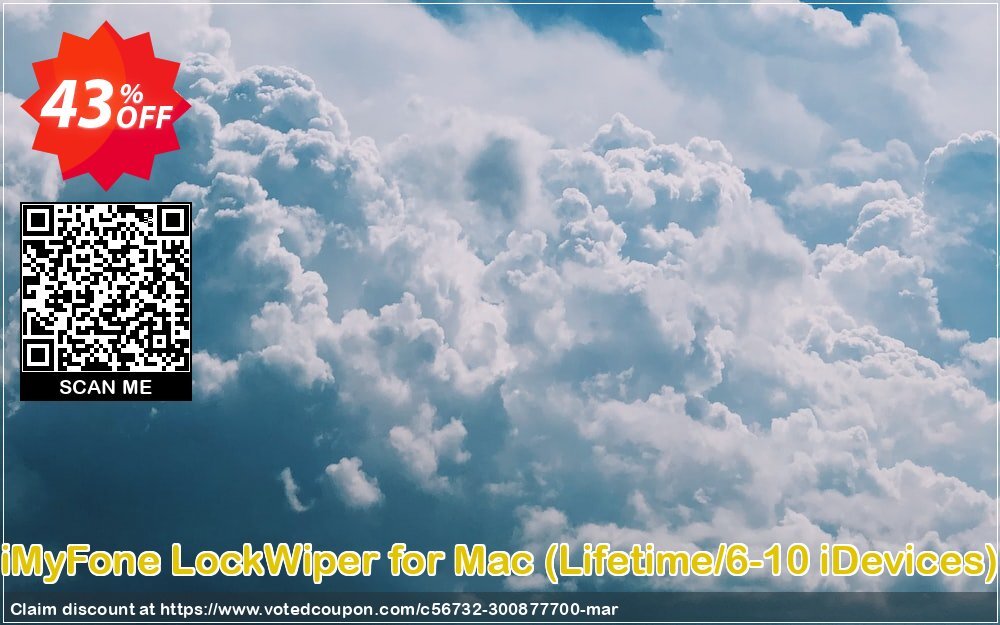 iMyFone LockWiper for MAC, Lifetime/6-10 iDevices  Coupon, discount You Are Purchasing iMyFone LockWiper for Mac discount (56732). Promotion: iMyfone promo code