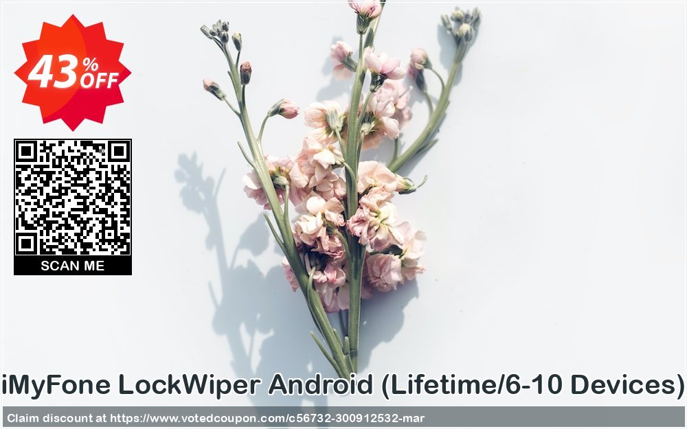 iMyFone LockWiper Android, Lifetime/6-10 Devices  Coupon, discount iMyfone discount (56732). Promotion: iMyfone LockWiper (Android) Family promo code