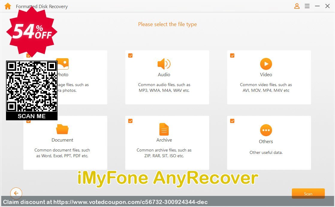 iMyFone AnyRecover Coupon Code Apr 2024, 54% OFF - VotedCoupon