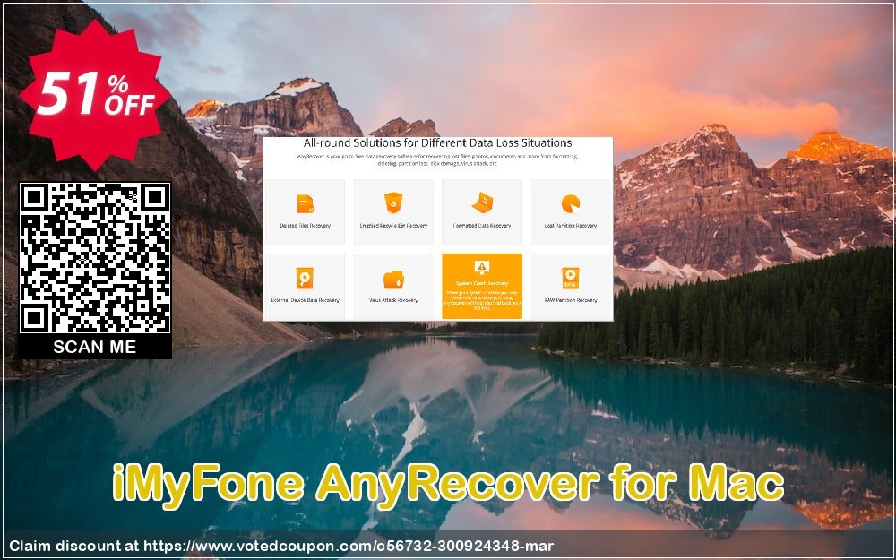 iMyFone AnyRecover for MAC Coupon, discount iMyfone AnyRecover for Mac coupon discount (56732). Promotion: iMyfone promo code