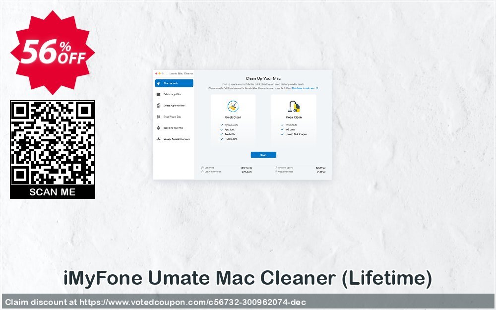 iMyFone Umate MAC Cleaner, Lifetime 