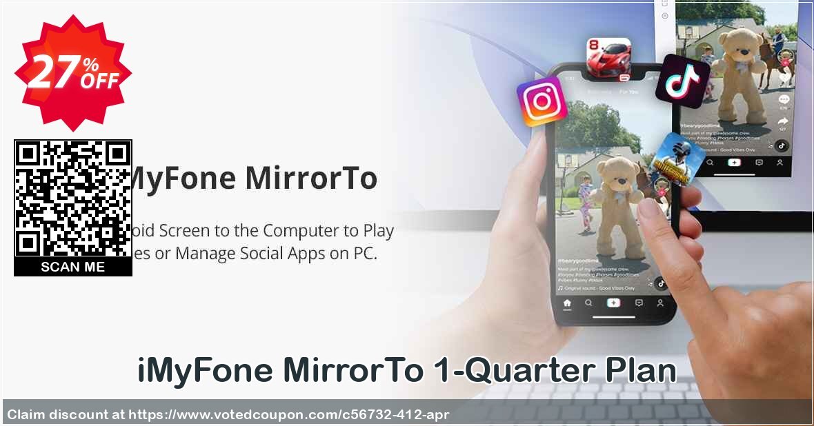 iMyFone MirrorTo 1-Quarter Plan Coupon, discount 25% OFF iMyFone MirrorTo 1-Quarter Plan, verified. Promotion: Awful offer code of iMyFone MirrorTo 1-Quarter Plan, tested & approved