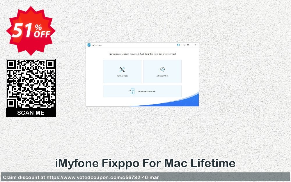 iMyfone Fixppo For MAC Lifetime Coupon Code Apr 2024, 51% OFF - VotedCoupon