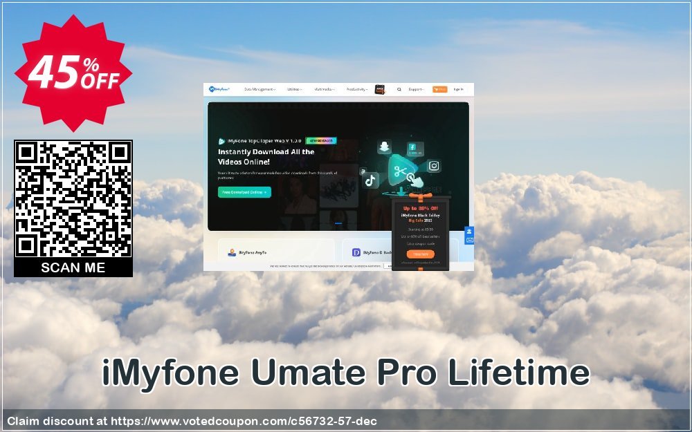 iMyfone Umate Pro Lifetime Coupon, discount 45% OFF iMyfone Umate Pro - Family License, verified. Promotion: Awful offer code of iMyfone Umate Pro - Family License, tested & approved