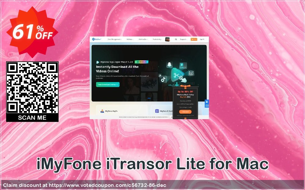 iMyFone iTransor Lite for MAC Coupon, discount iMyfone discount (56732). Promotion: iMyfone promo code