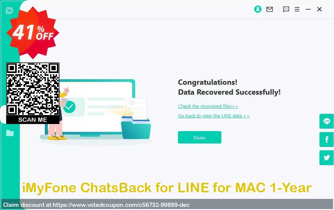 iMyFone ChatsBack for LINE for MAC 1-Year