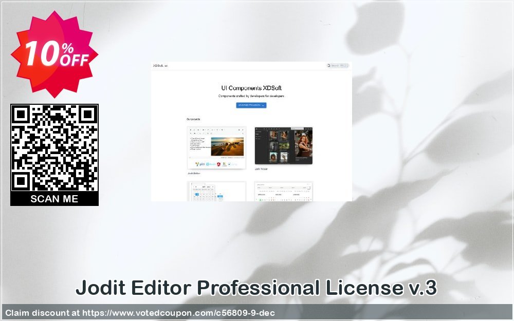 Jodit Editor Professional Plan v.3 Coupon, discount XDSoft jquery plugin coupon (56809). Promotion: XDSoft jquery plugin discount coupon (56809)