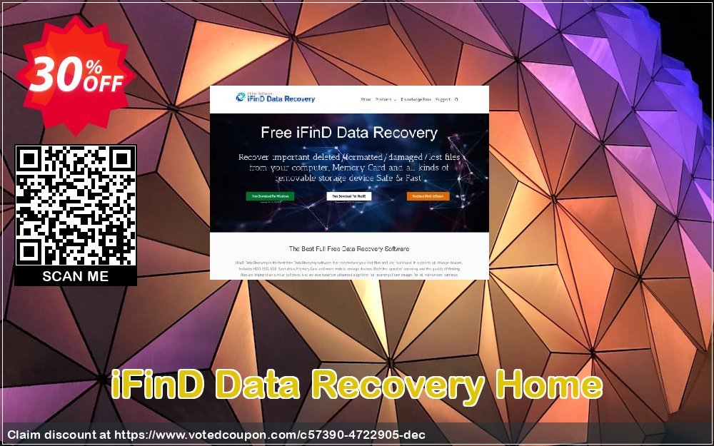 iFinD Data Recovery Home Coupon Code Dec 2023, 30% OFF - VotedCoupon