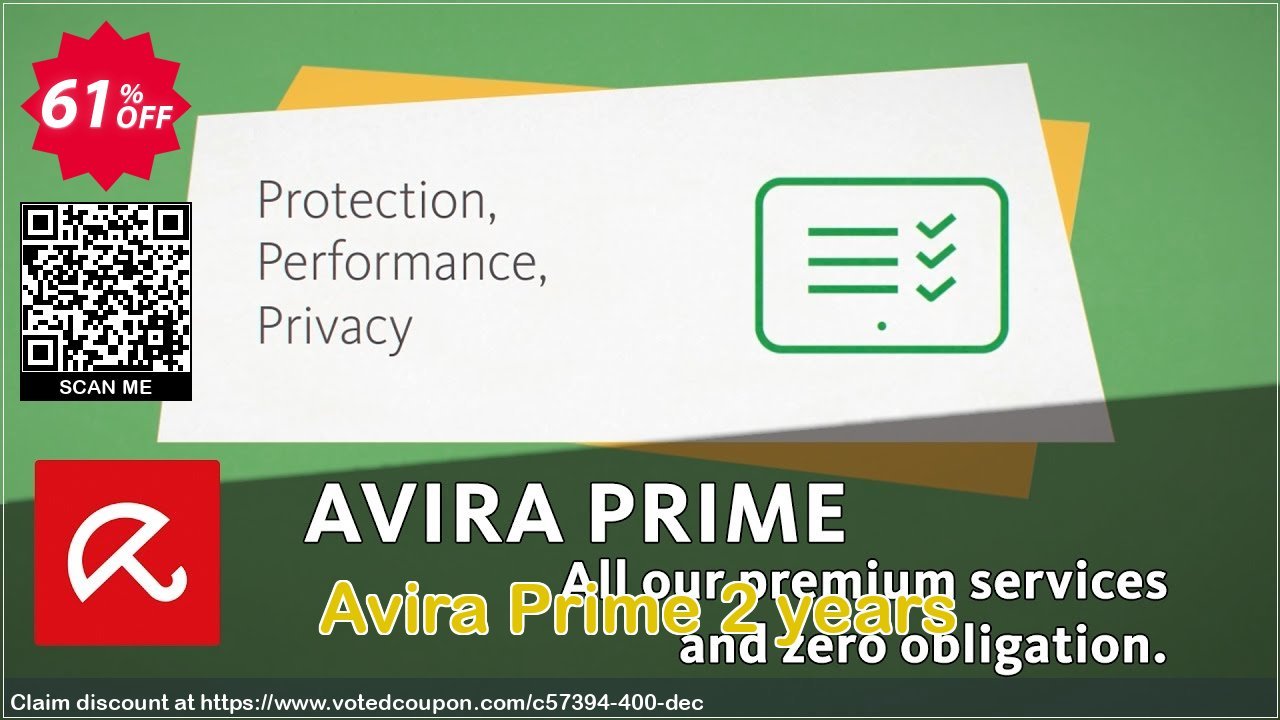 Avira Prime 2 years Coupon, discount 61% OFF Avira Prime 2 years, verified. Promotion: Fearsome promotions code of Avira Prime 2 years, tested & approved