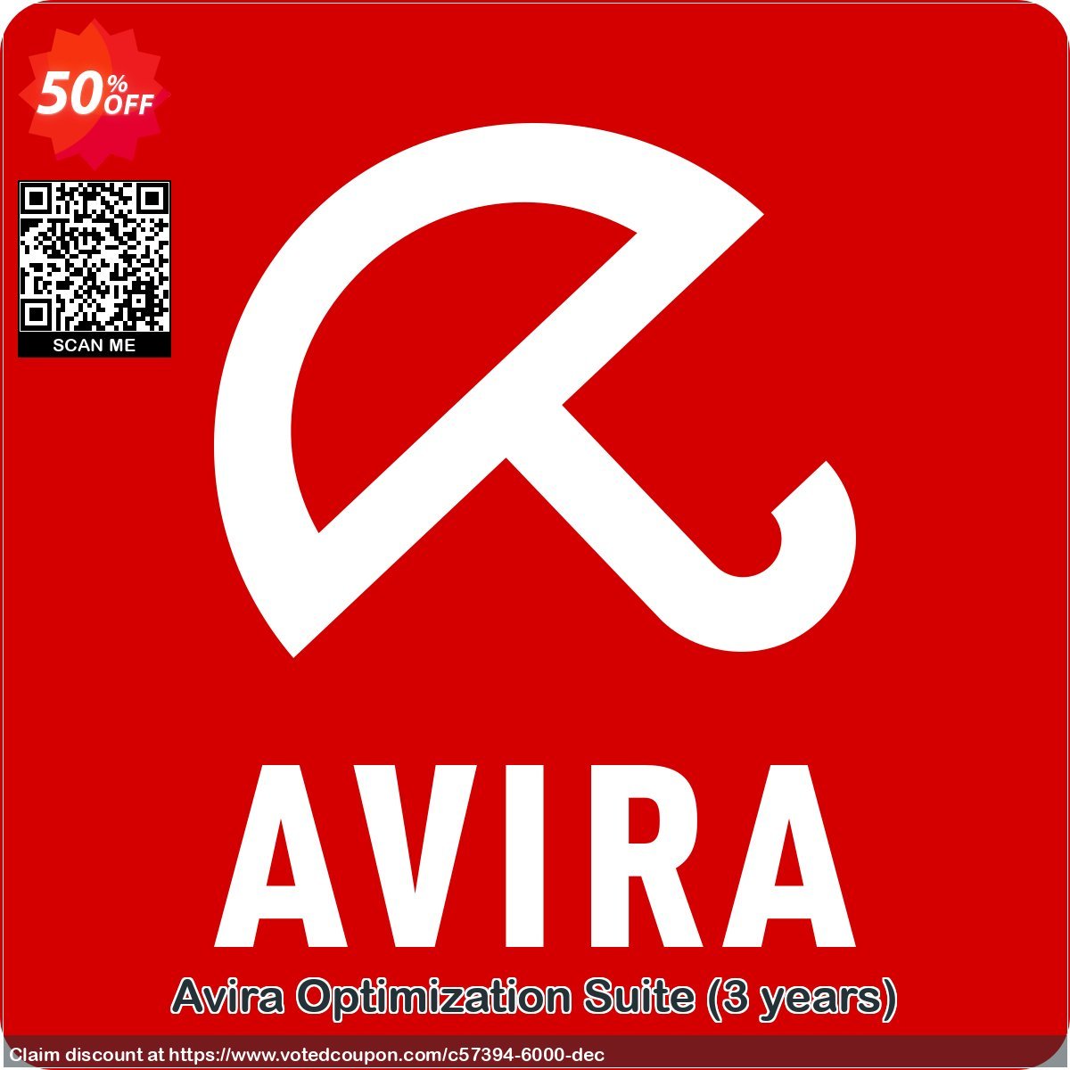 Avira Optimization Suite, 3 years  Coupon, discount 50% OFF Avira Optimization Suite (3 years), verified. Promotion: Fearsome promotions code of Avira Optimization Suite (3 years), tested & approved