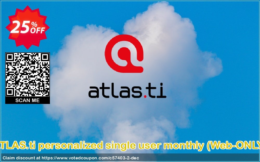 ATLAS.ti personalized single user monthly, Web-ONLY  Coupon, discount 15% OFF ATLAS.ti personalized single user (monthly, Web-ONLY), verified. Promotion: Best deals code of ATLAS.ti personalized single user (monthly, Web-ONLY), tested & approved