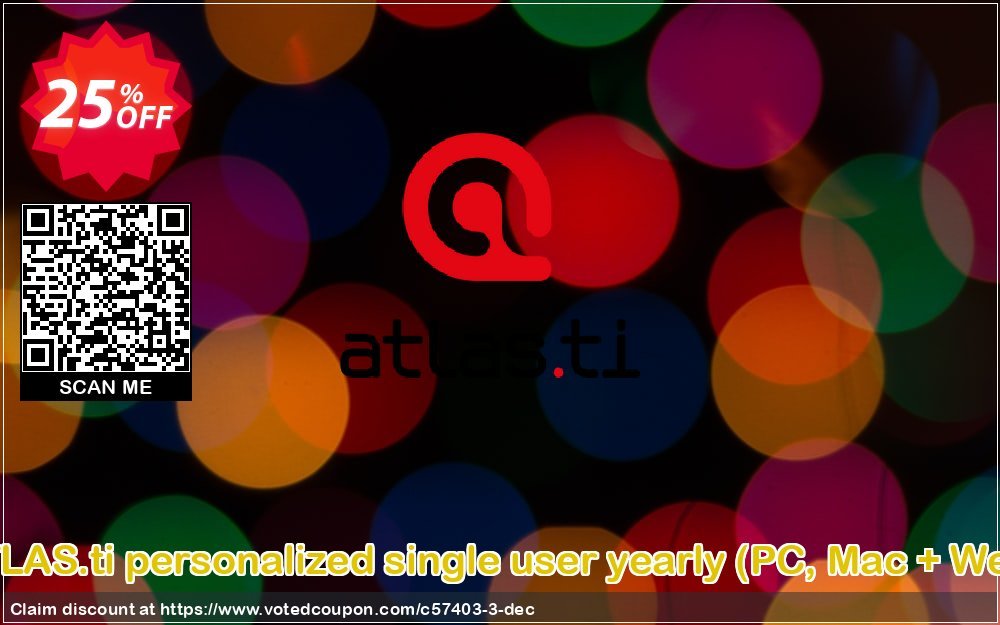 ATLAS.ti personalized single user yearly, PC, MAC + Web  Coupon, discount 15% OFF ATLAS.ti personalized single user (PC, Mac + Web yearly), verified. Promotion: Best deals code of ATLAS.ti personalized single user (PC, Mac + Web yearly), tested & approved