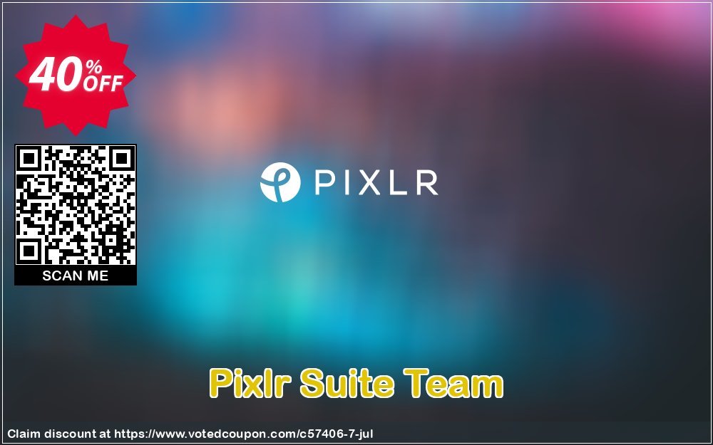 Pixlr Suite Team Coupon, discount 40% OFF Pixlr Suite Team, verified. Promotion: Special promo code of Pixlr Suite Team, tested & approved