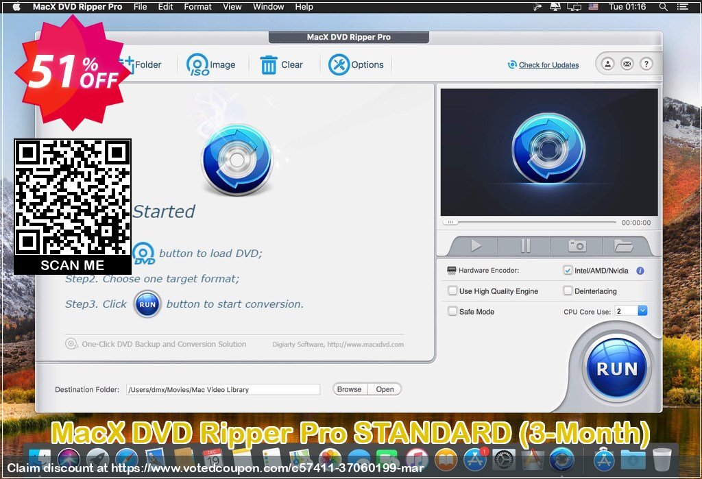 MACX DVD Ripper Pro STANDARD, 3-Month  Coupon, discount 40% OFF MacX DVD Ripper Pro STANDARD (3-Month), verified. Promotion: Stunning offer code of MacX DVD Ripper Pro STANDARD (3-Month), tested & approved