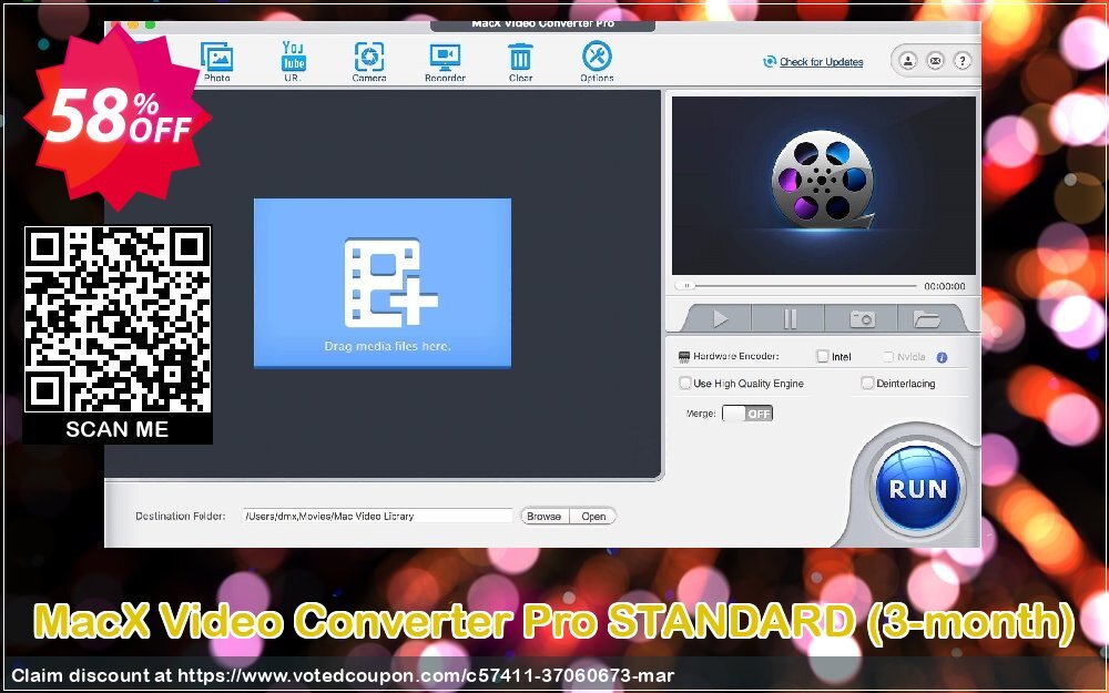 MACX Video Converter Pro STANDARD, 3-month  Coupon, discount 58% OFF MacX Video Converter Pro (3-month), verified. Promotion: Stunning offer code of MacX Video Converter Pro (3-month), tested & approved