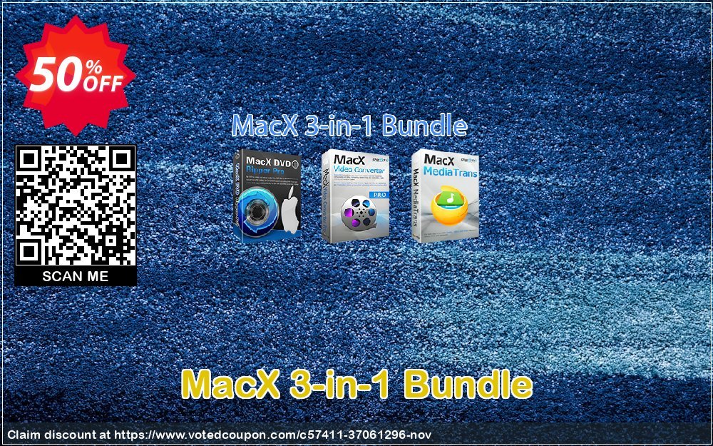 MACX 3-in-1 Bundle Coupon, discount 55% OFF MacX 3-in-1 Bundle, verified. Promotion: Stunning offer code of MacX 3-in-1 Bundle, tested & approved