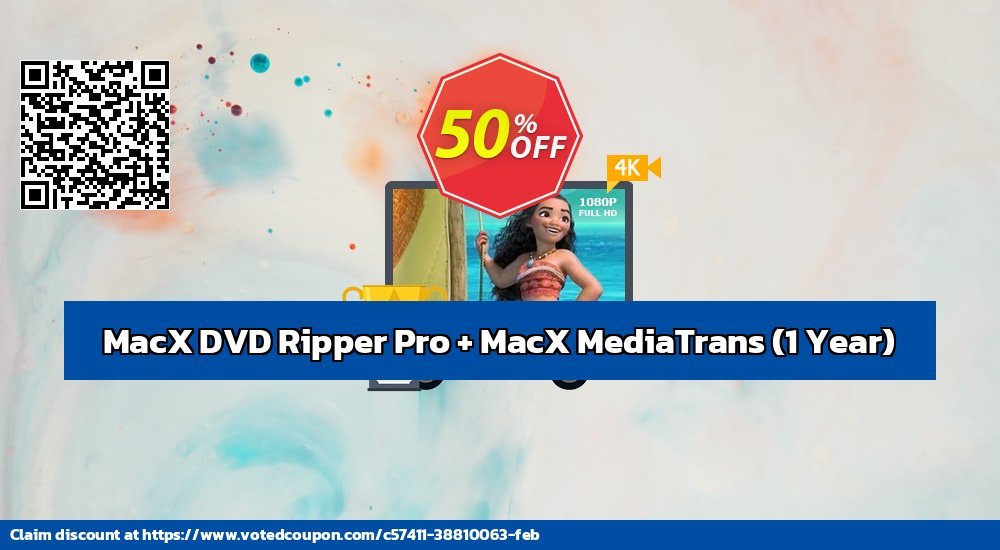 MACX DVD Ripper Pro + MACX MediaTrans, Yearly  Coupon Code May 2024, 50% OFF - VotedCoupon