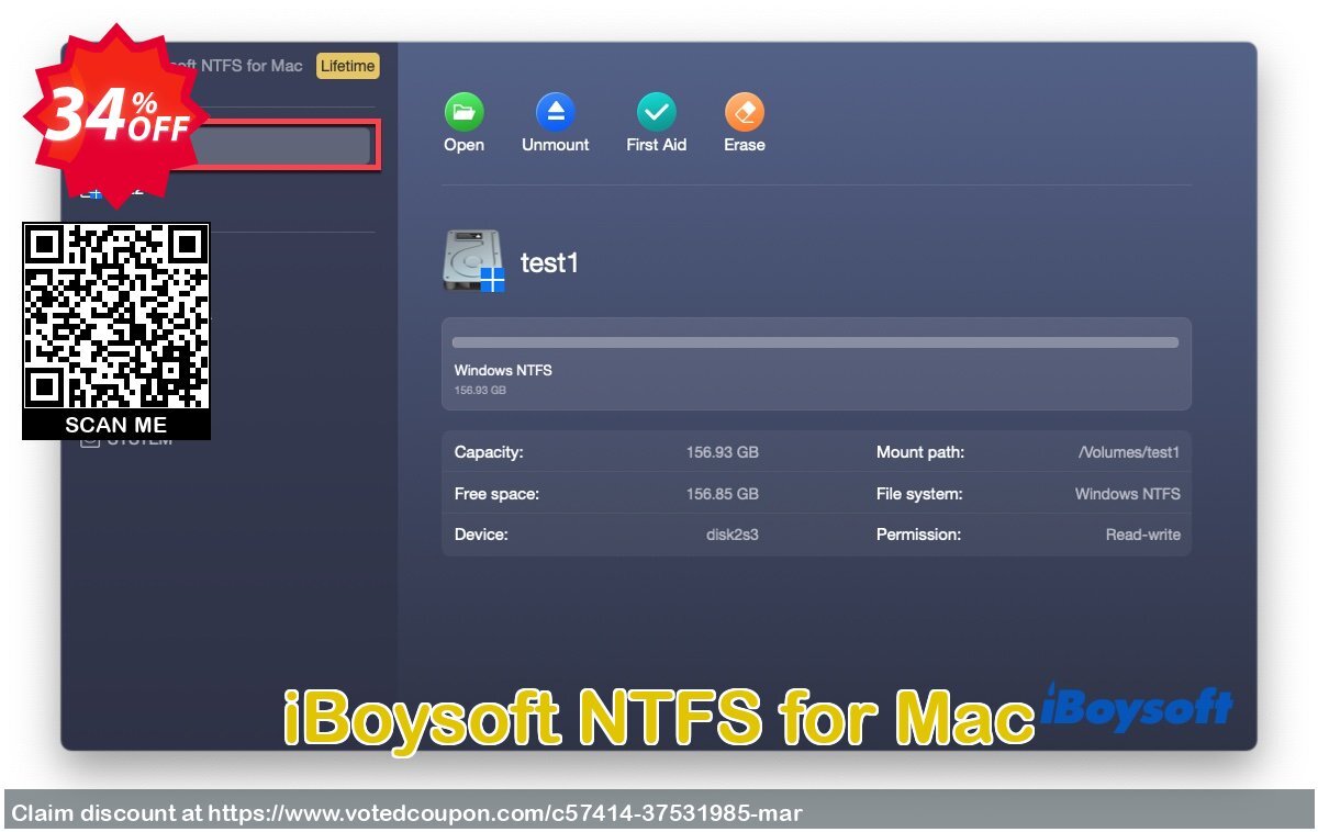 iBoysoft NTFS for MAC Coupon, discount 30% OFF iBoysoft NTFS for Mac, verified. Promotion: Stirring discounts code of iBoysoft NTFS for Mac, tested & approved