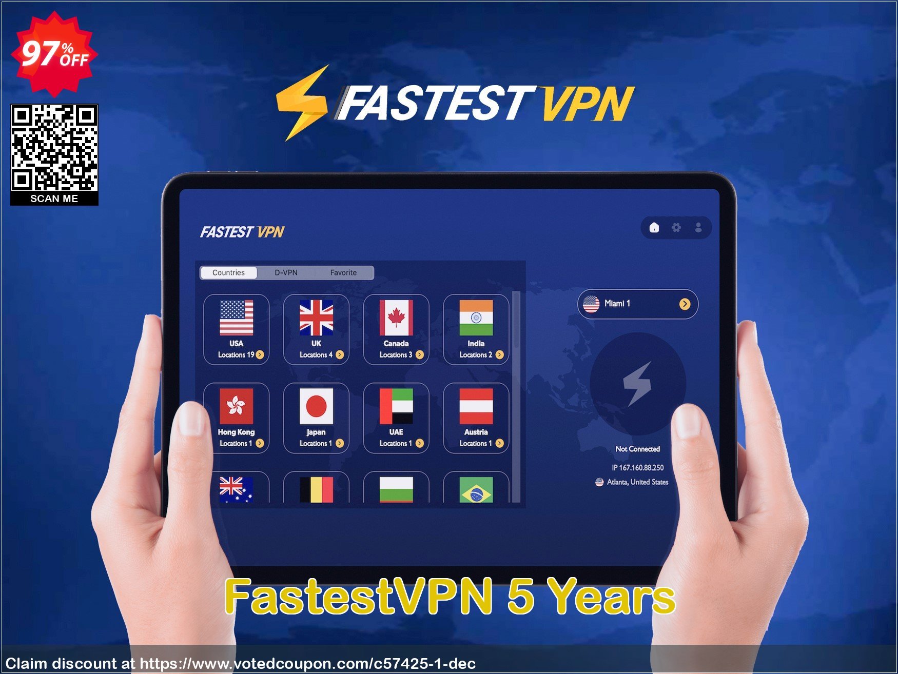 FastestVPN 5 Years Coupon, discount 0% OFF FastestVPN, verified. Promotion: Super offer code of FastestVPN, tested & approved