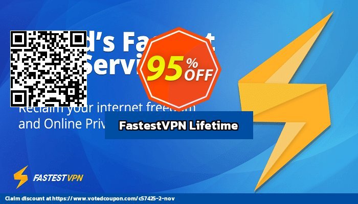 FastestVPN Lifetime Coupon, discount 95% OFF FastestVPN Lifetime, verified. Promotion: Super offer code of FastestVPN Lifetime, tested & approved