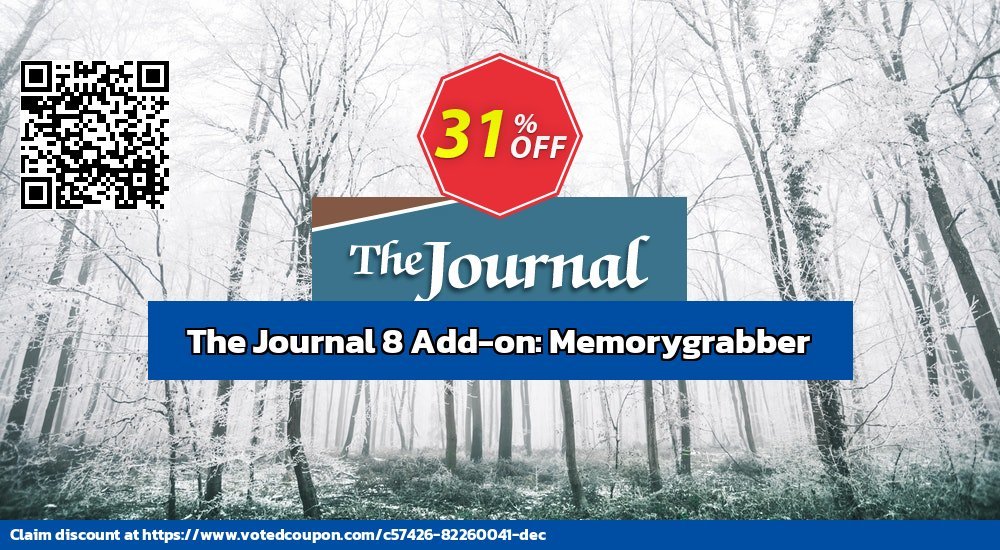 The Journal 8 Add-on: Memorygrabber Coupon, discount 31% OFF The Journal 8 Add-on: Memorygrabber, verified. Promotion: Best discount code of The Journal 8 Add-on: Memorygrabber, tested & approved